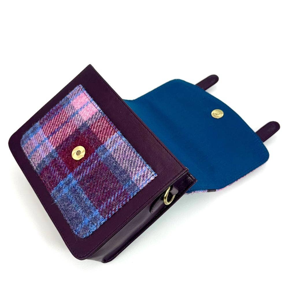 Harris Tweed Ladies Mini Messenger Satchel Bag Pastel Pink