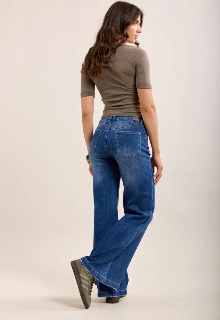PRE-ORDER Toxik jeans - mid wash flare