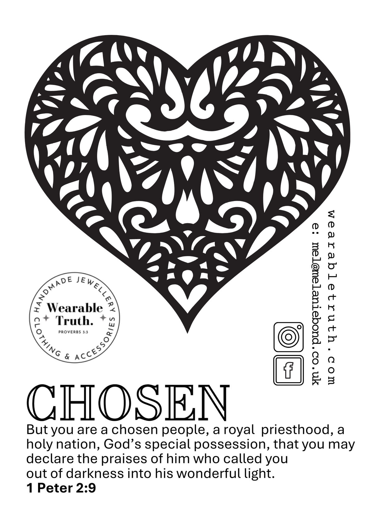 Chosen Heart Silver Necklace