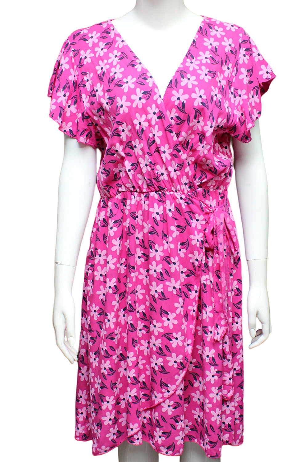Wrap Front Floral Dress