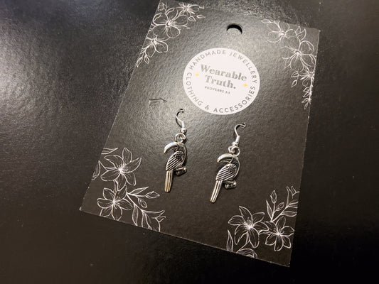 Toucan Silver Earrings