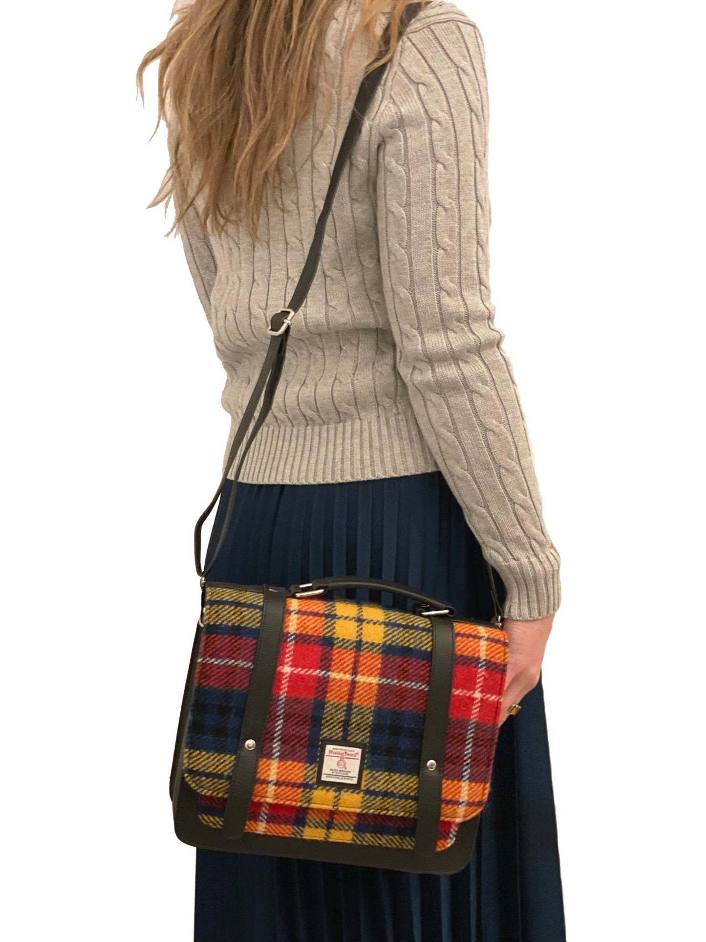 Harris Tweed Ladies Messenger Bag Saffron