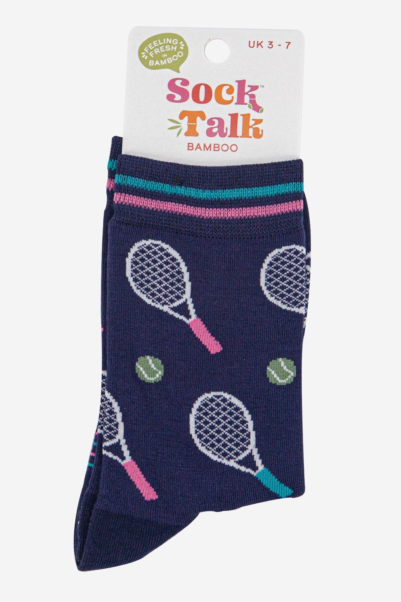 Women's Bamboo Socks - Navy Blue, Tennis