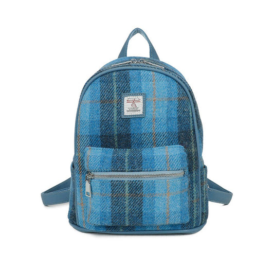 Harris Tweed Skye Blue Ladies Backpack