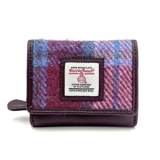 Harris Tweed Trifold Purse Pastel Pink