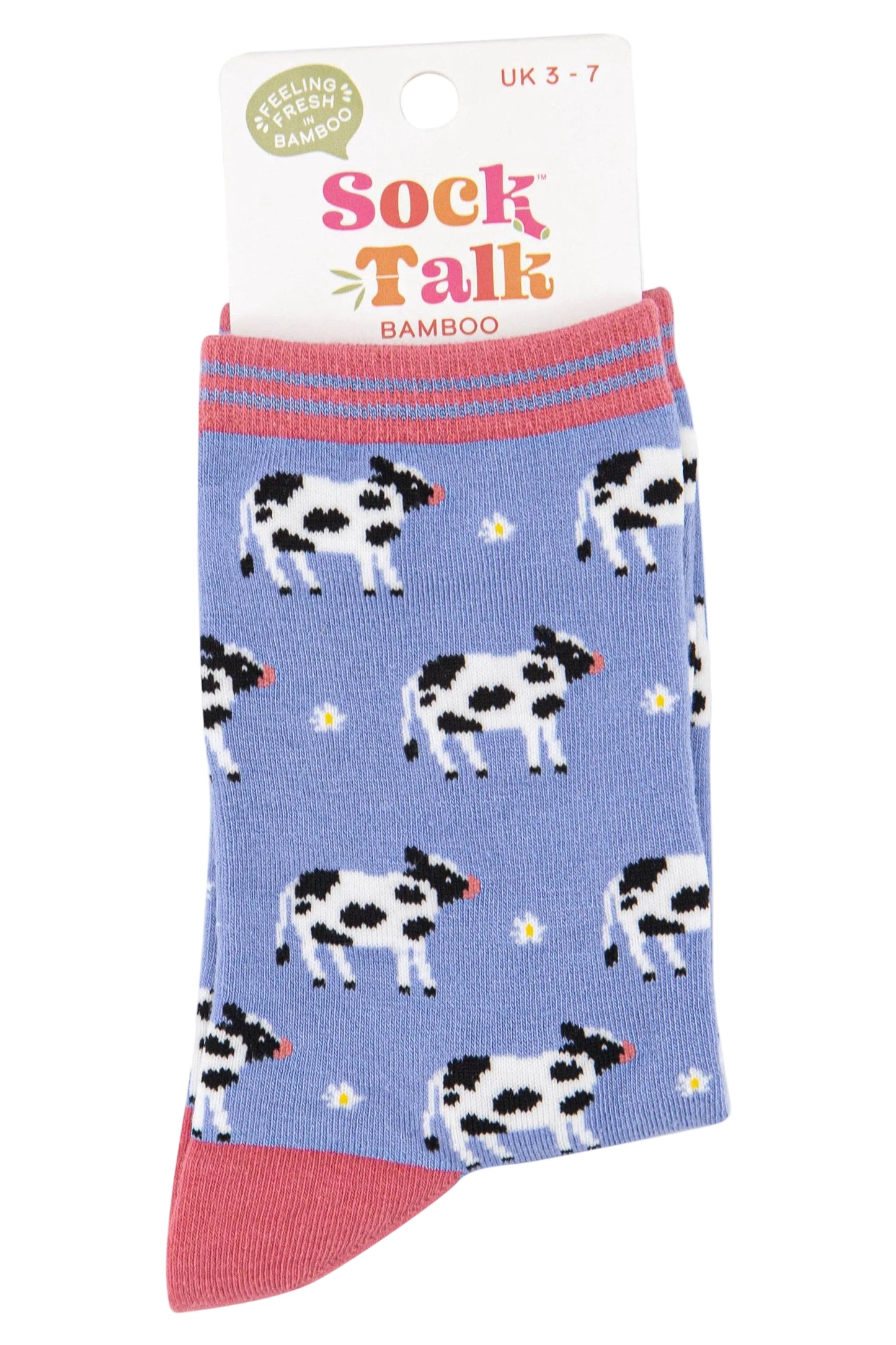 Women's Spring Cow Print Bamboo Socks
