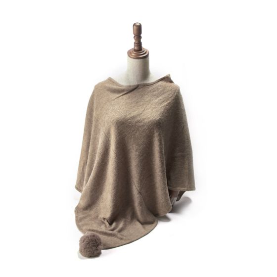 Pom Pom Poncho Wrap