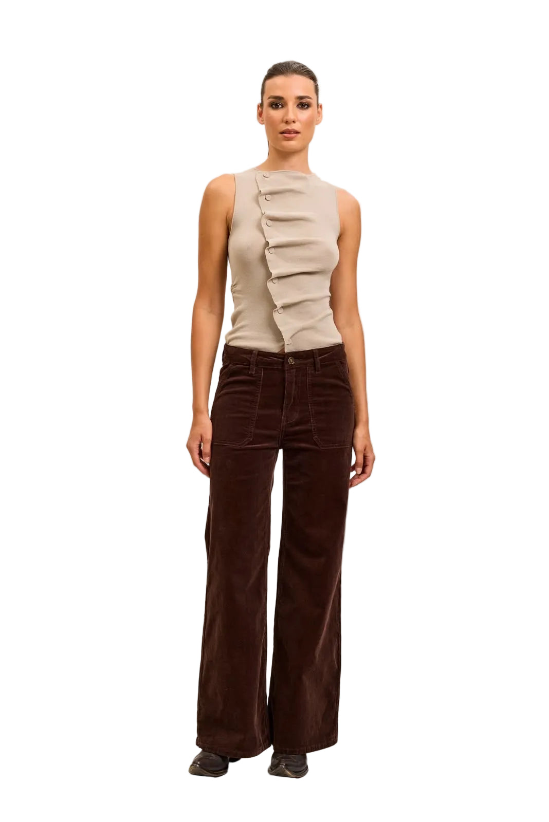 Toxik jeans brown cords with large pockets