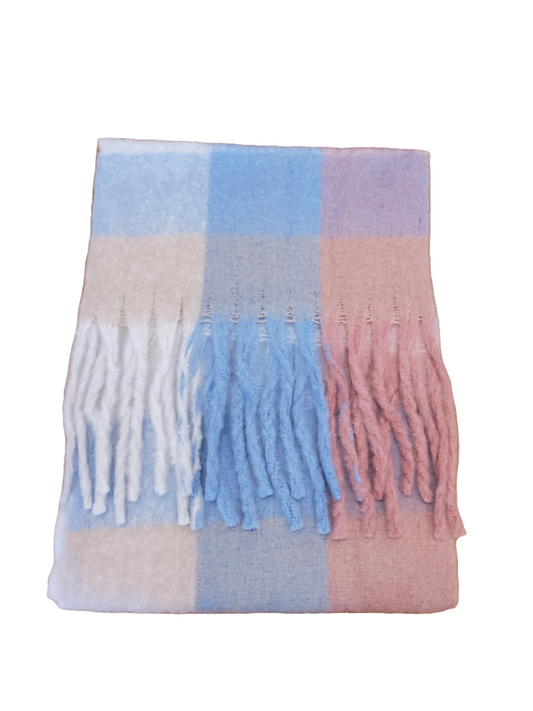 Pastel Colourful Checked Scarf
