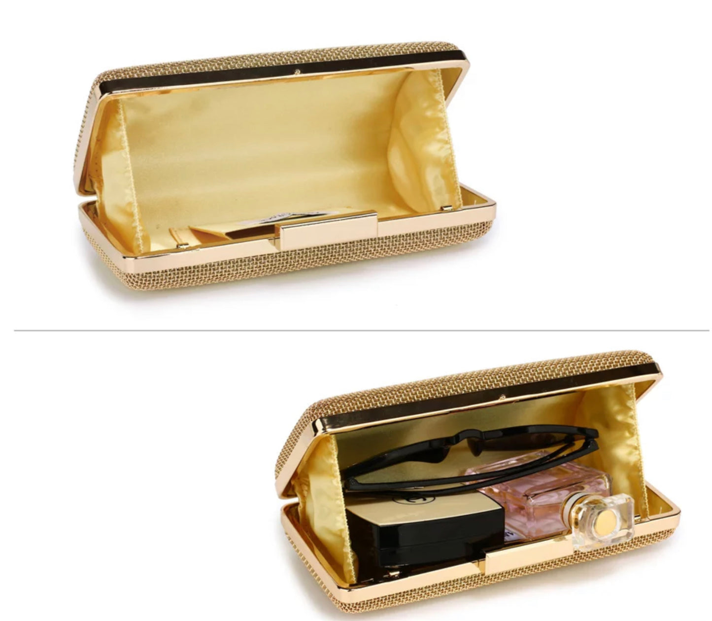 Gold Metal Mesh Clutch Bag
