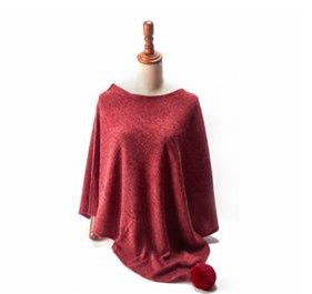 Pom Pom Poncho Wrap