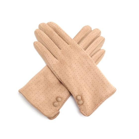Light brown unique winter gloves