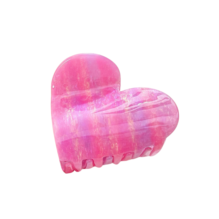Pink Heart Claw Clip