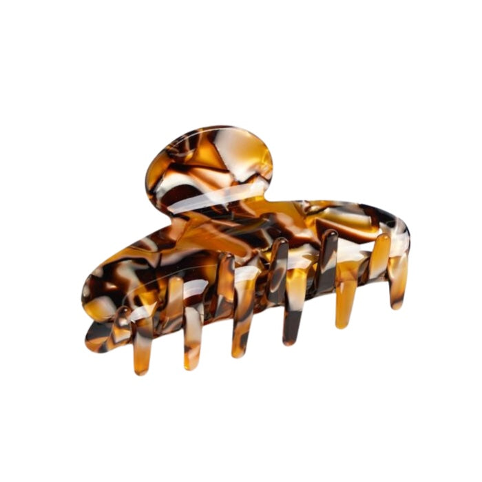 Oval Brown Gold Claw Clip by Red Cuckoo