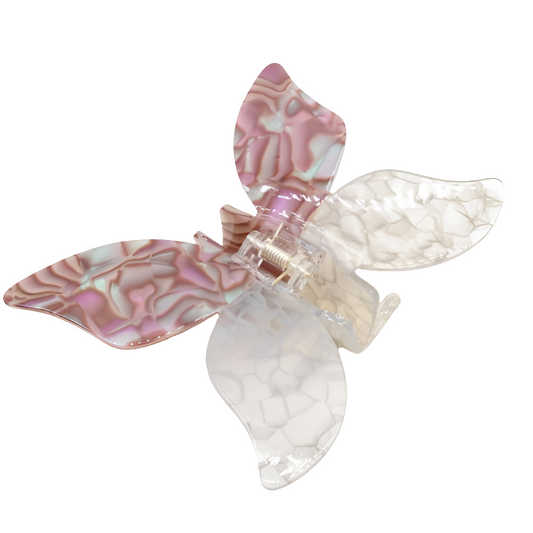 Pink Butterfly Claw Clip