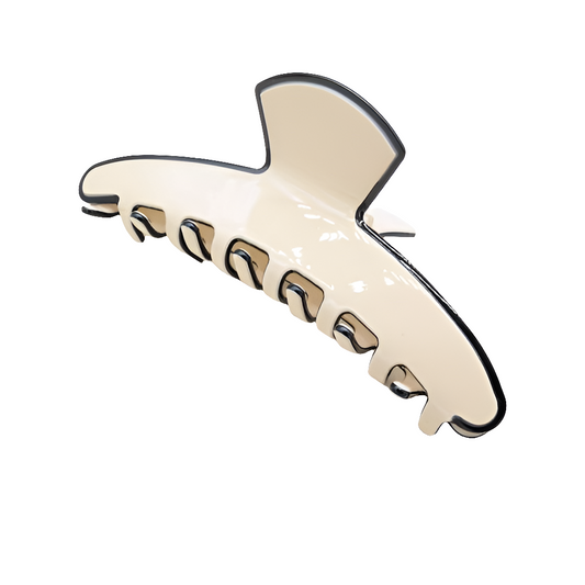Cream Claw Clip