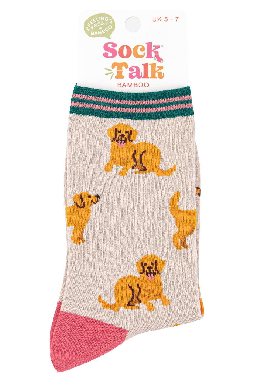 Women's Golden Retriever Bamboo Dog Socks