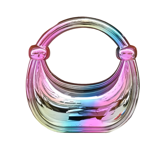 Rainbow Chrome Clutch Bag
