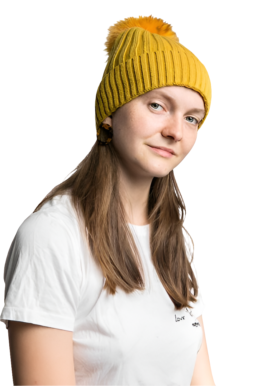 Mustard Knit PomPom Hat