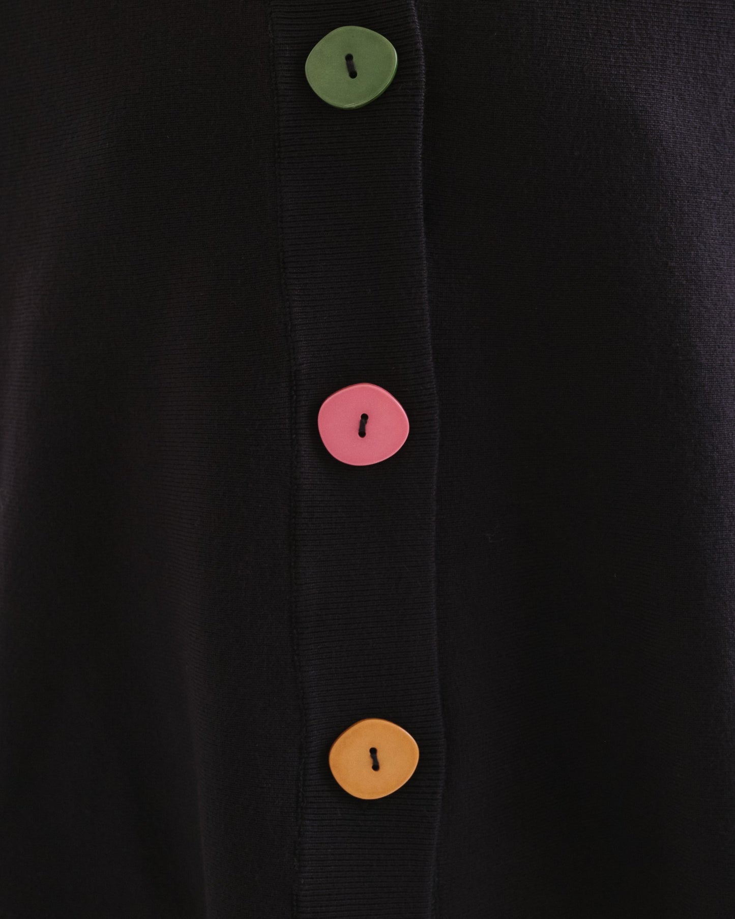 Pre-order* Compañía Fantástica: Black Cardigan with colourful buttons