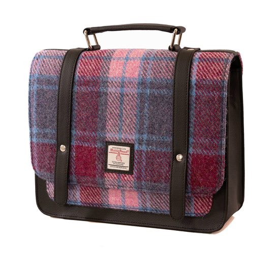 Harris Tweed Ladies Messenger Bag Pastel Pink