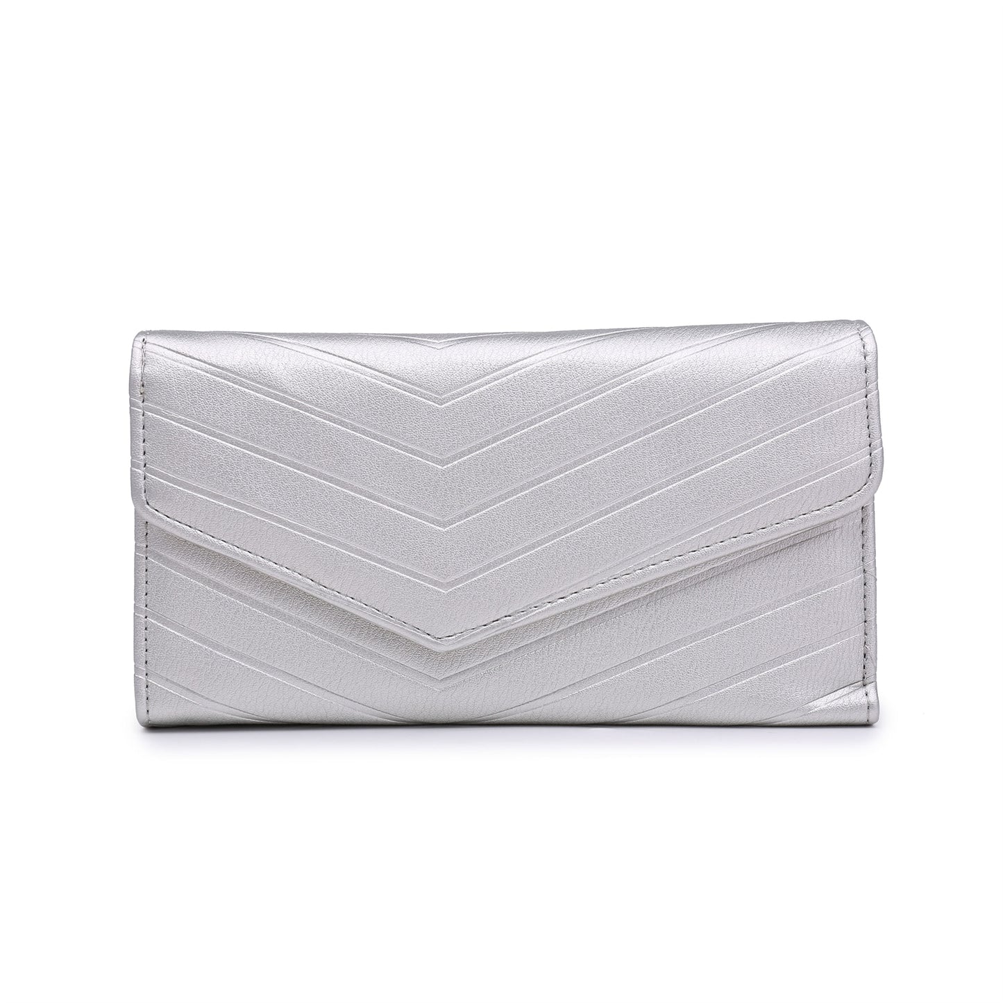 Chevron metallic purse