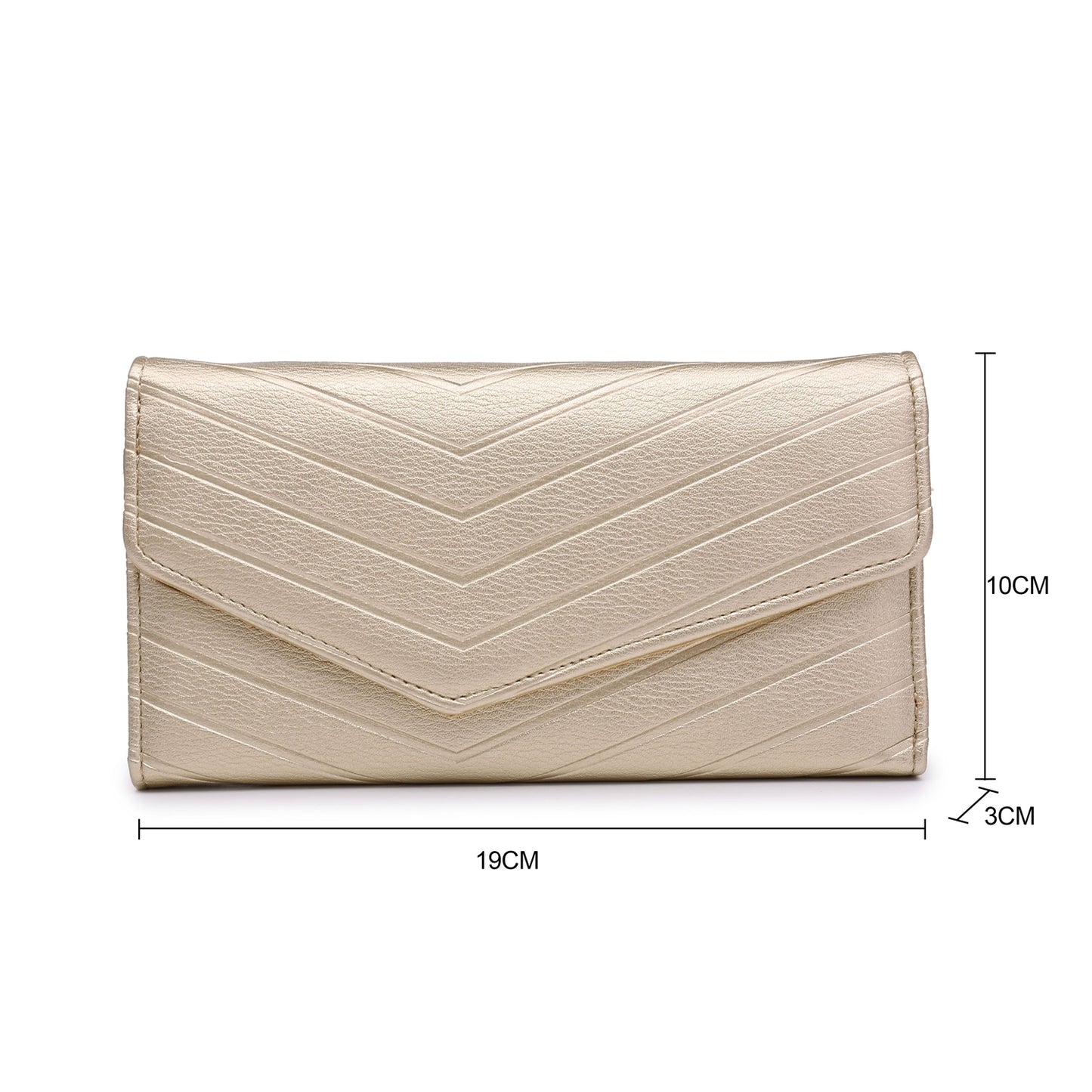Chevron metallic purse