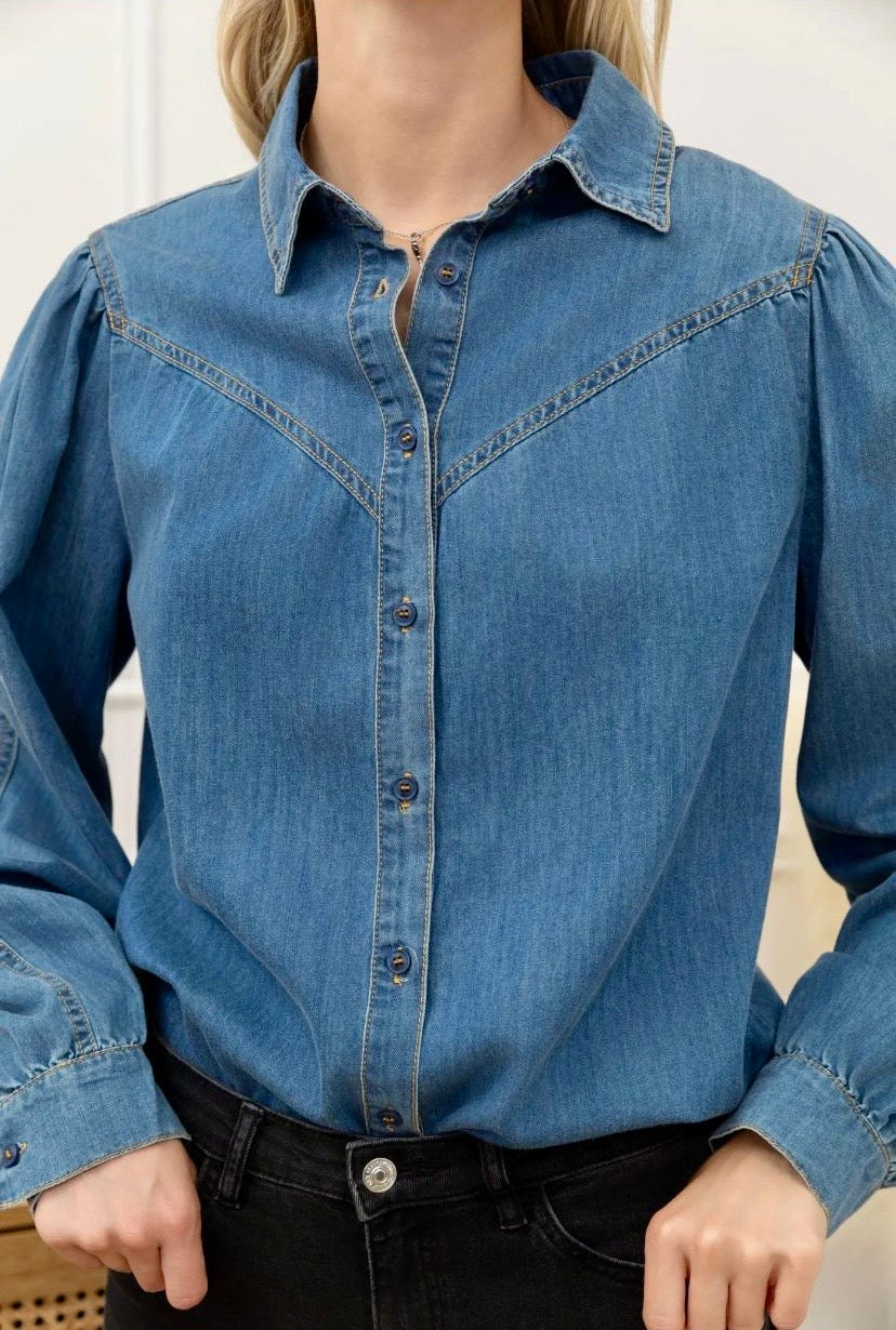 PRE-ORDER Mid denim shirt