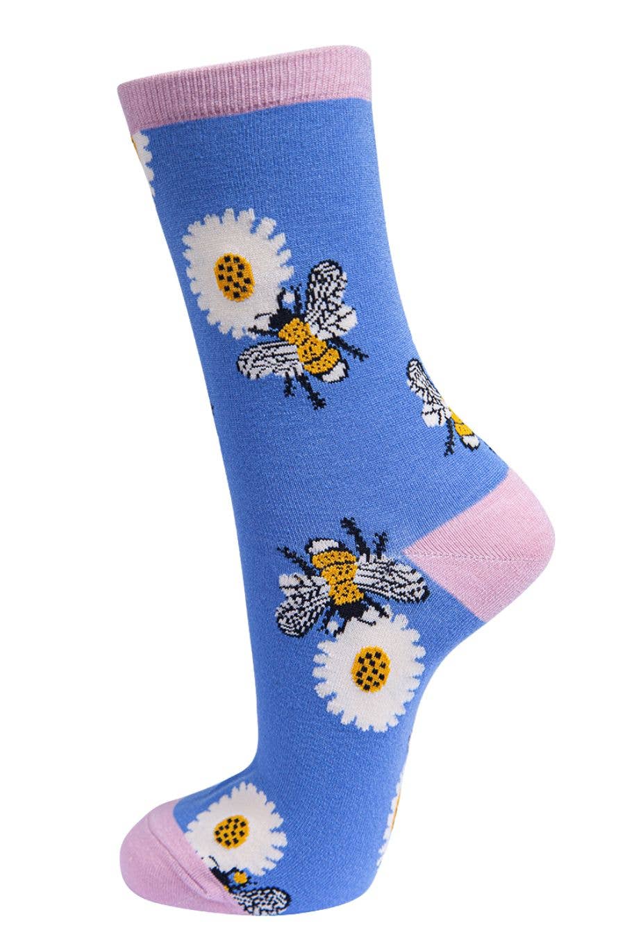 Sunflower Bumblebee Bamboo Ankle Socks