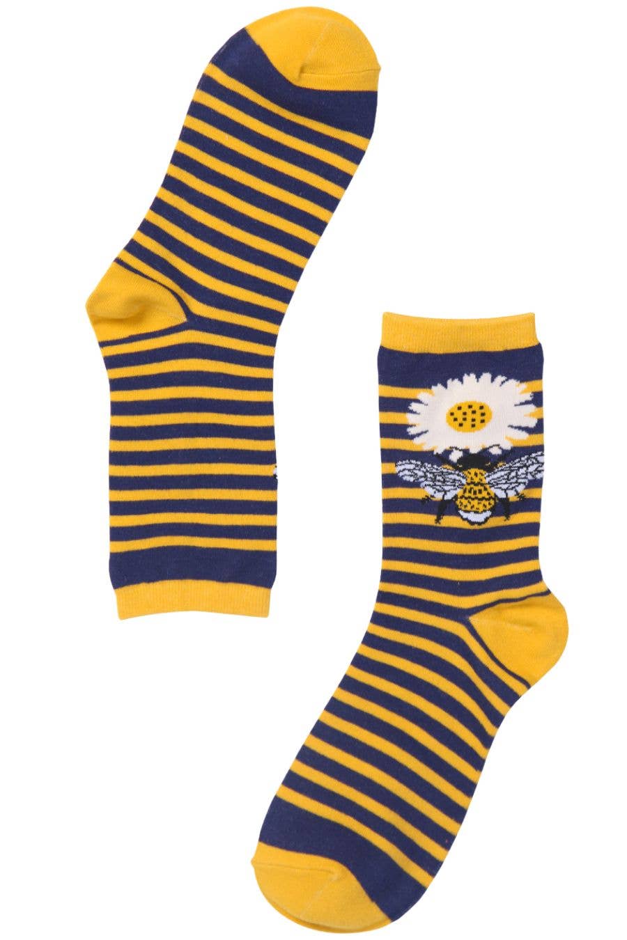 Womens Bamboo Socks Bumble Bees Floral Striped Ankle Socks