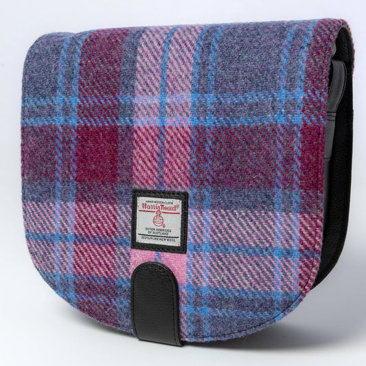 Harris Tweed Crossbody Bag Pastel Pink
