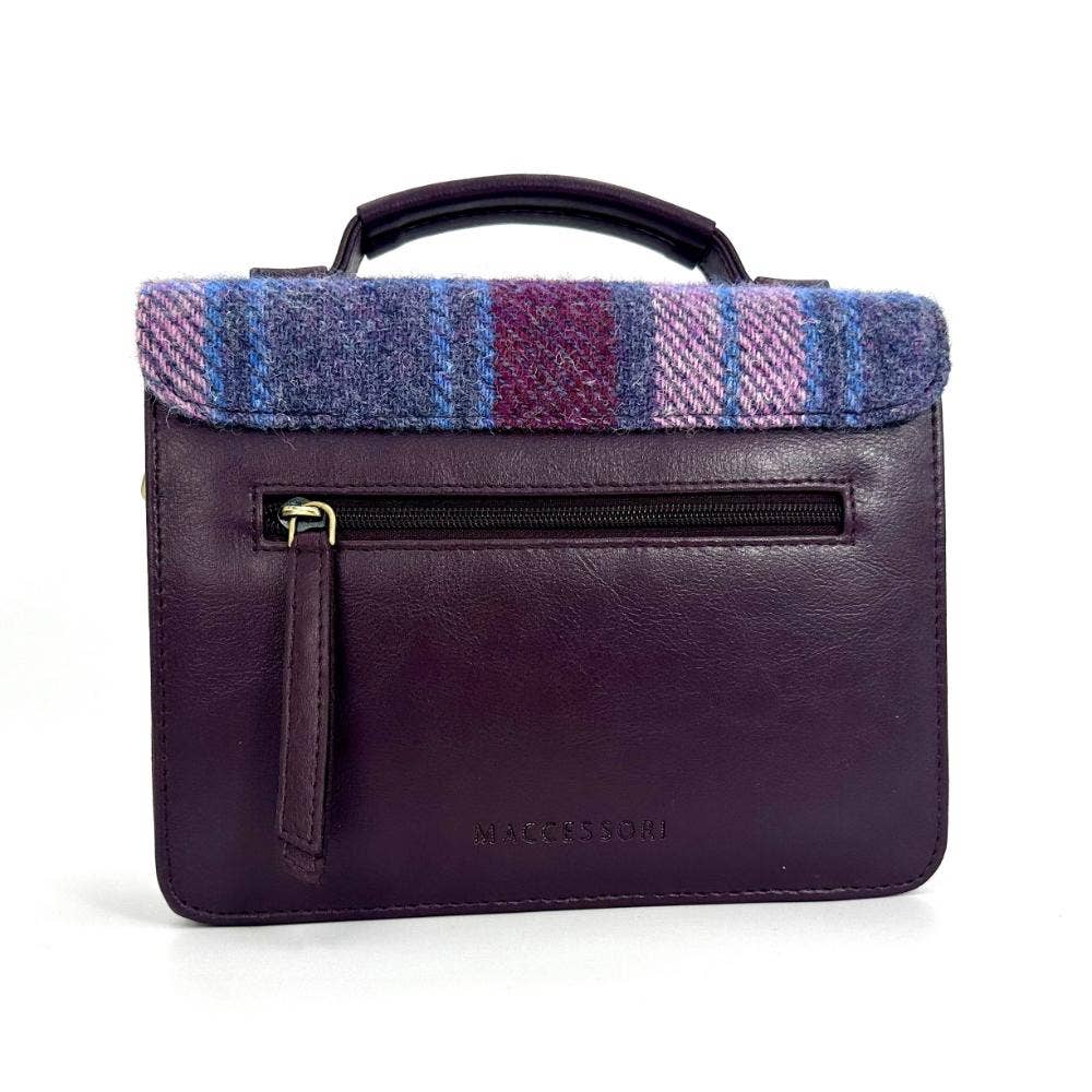 Harris Tweed Ladies Mini Messenger Satchel Bag Pastel Pink