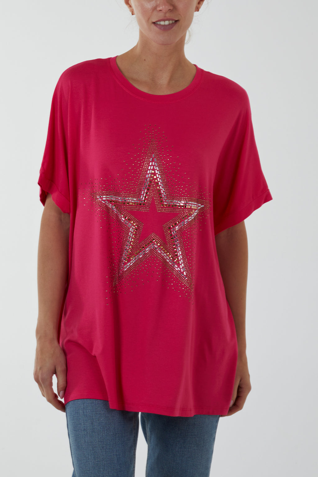 Fuchsia star tshirt