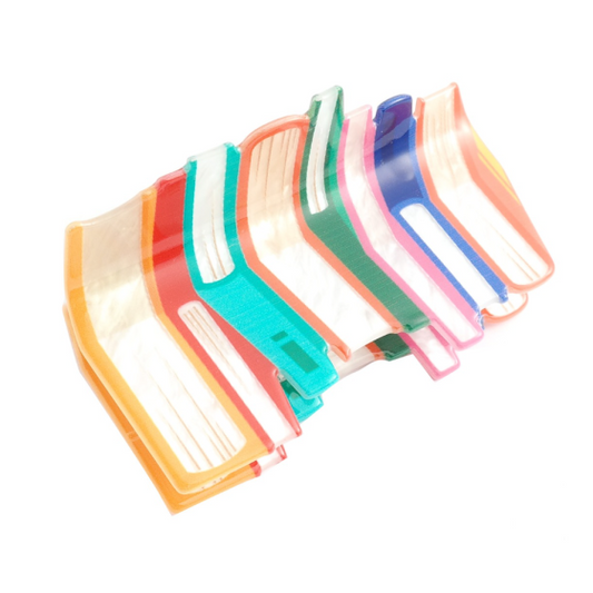 Multi Coloured Books Claw Clip