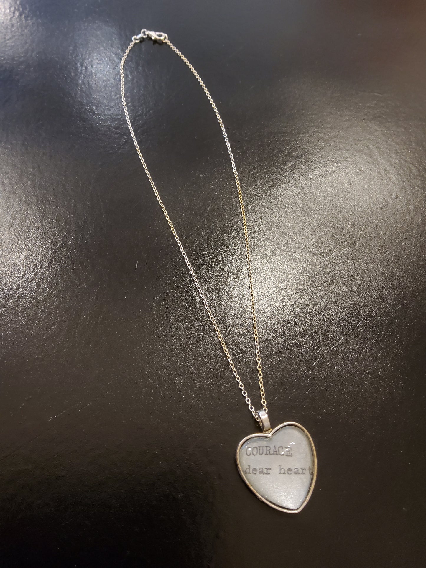 Courage Dear Heart Silver Necklace
