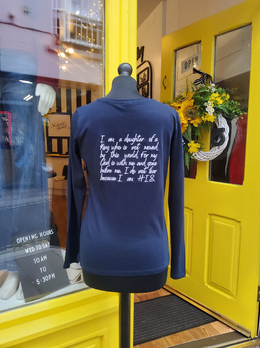 Daughter of the King long-sleeved T-shirt- Navy