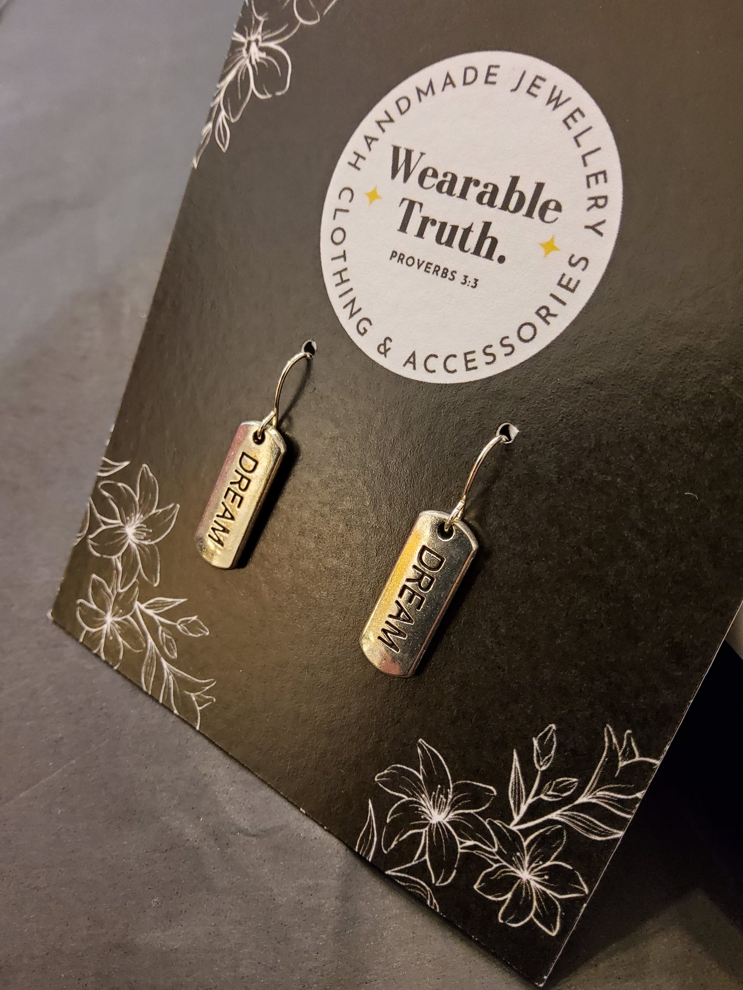 Wearable Truth Statement Word Earrings