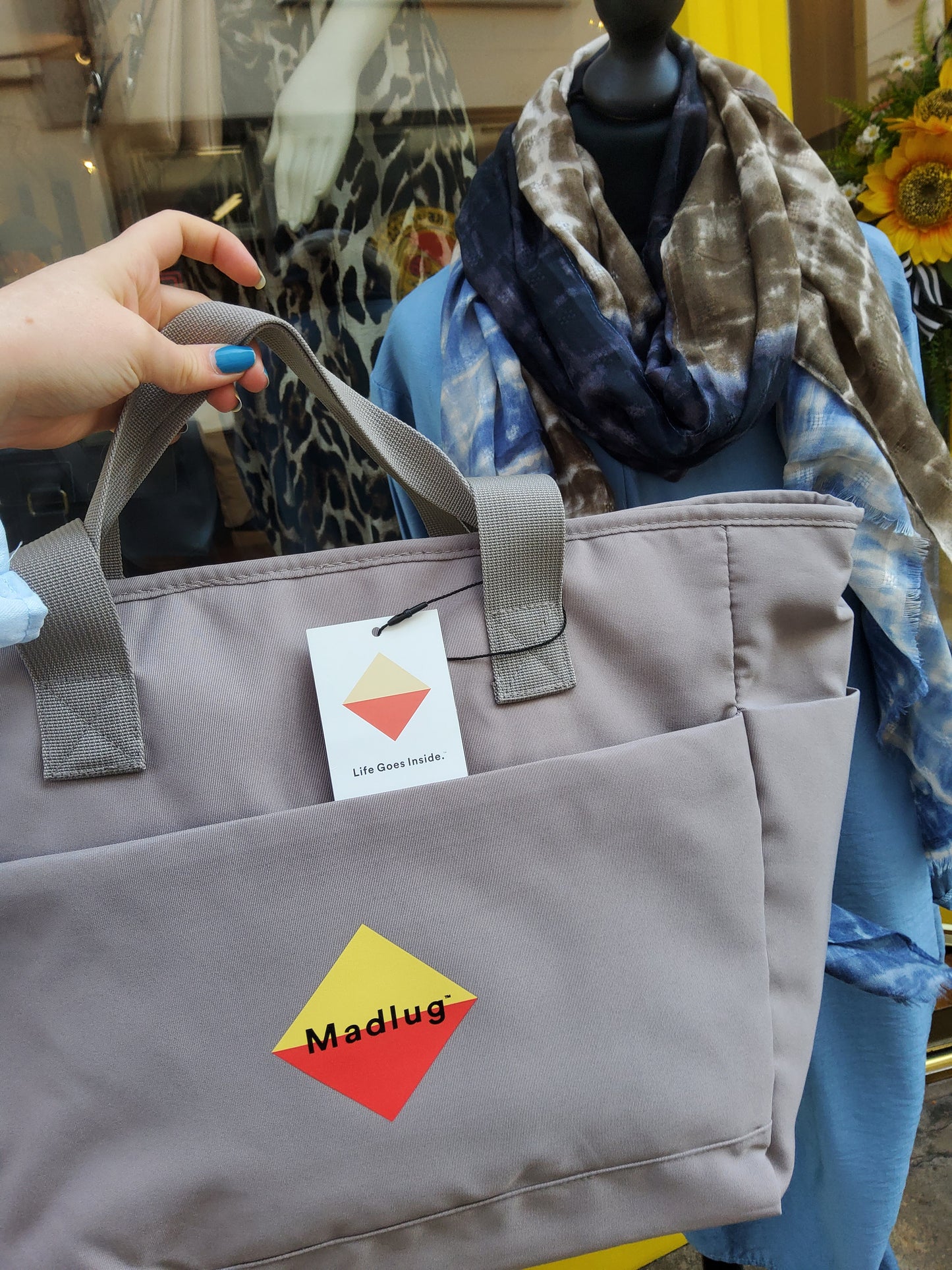 Madlug Taupe Tote Bag
