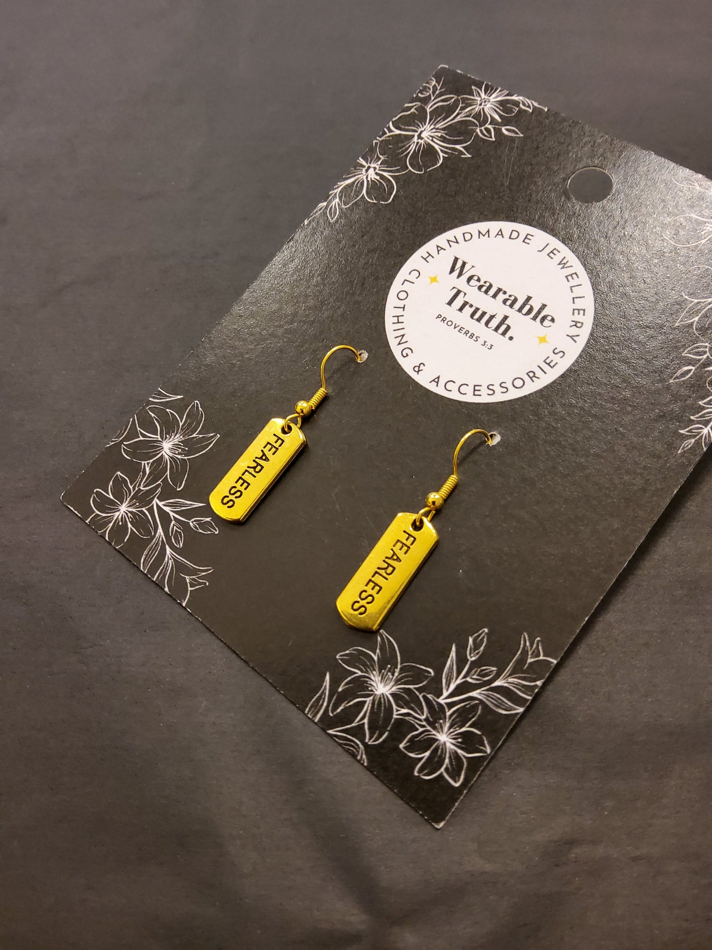 Wearable Truth Statement Word Earrings