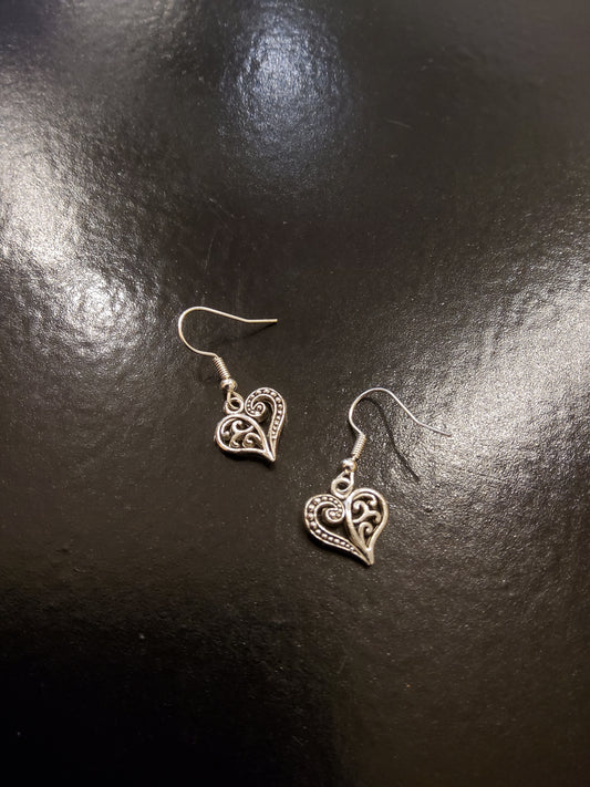 Heart Charm Earrings