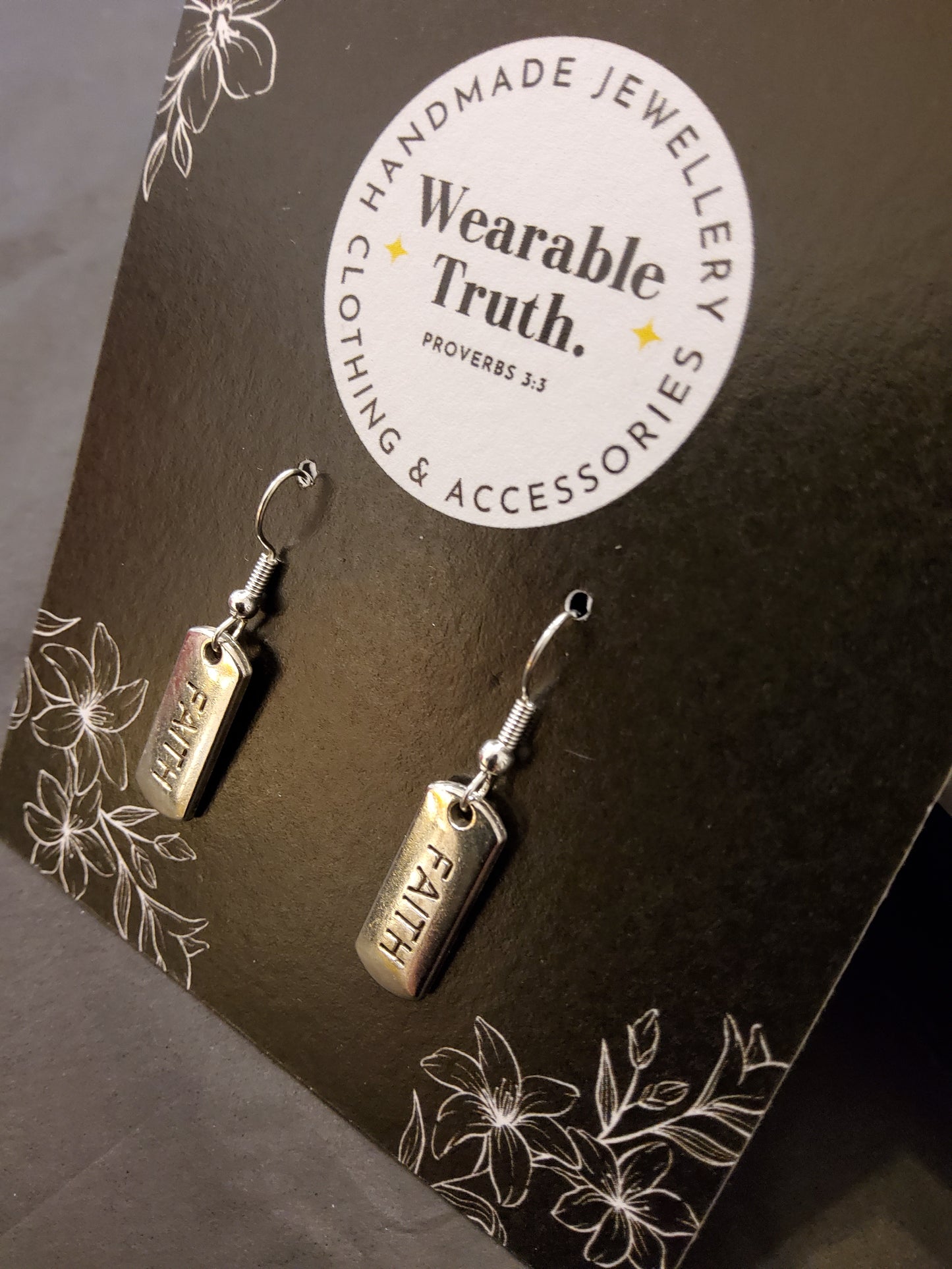 Wearable Truth Statement Word Earrings