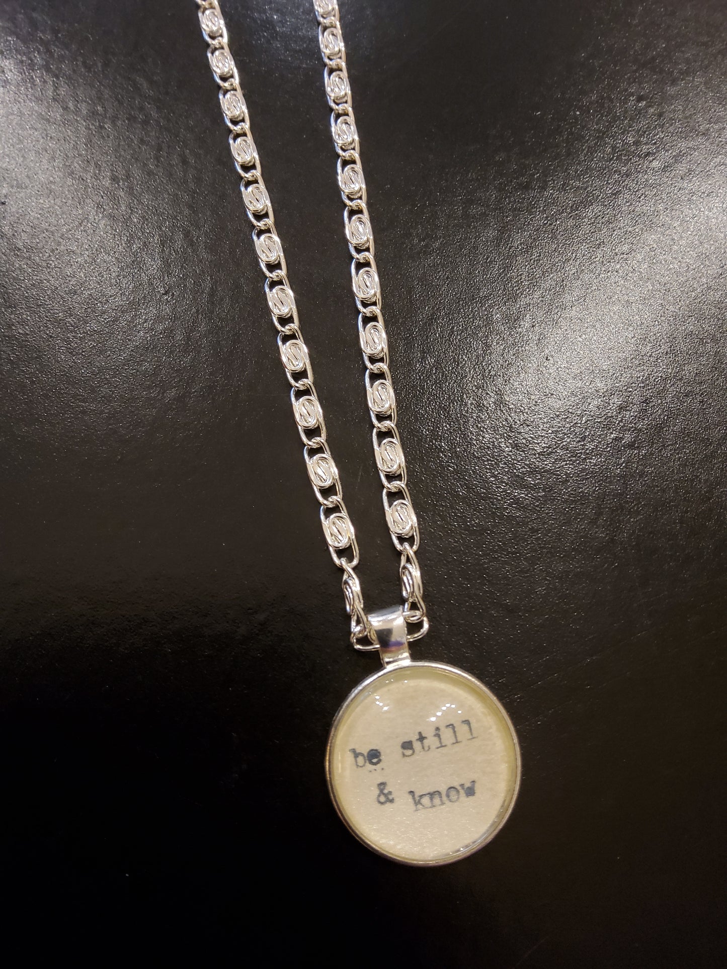 'Be Still and Know' Looped Chain Necklace