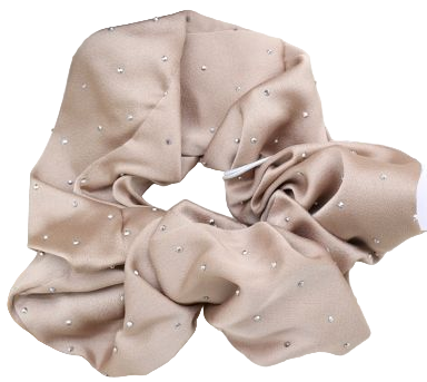 Cream Sparkle Scrunchie