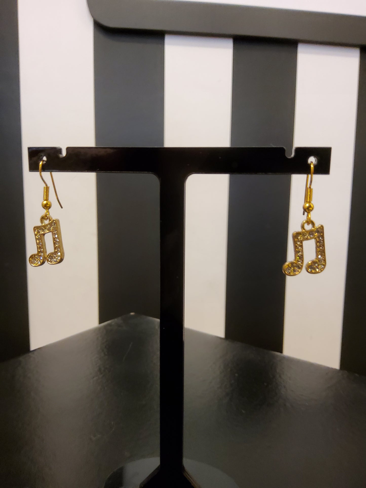 Music Note Diamante Earrings