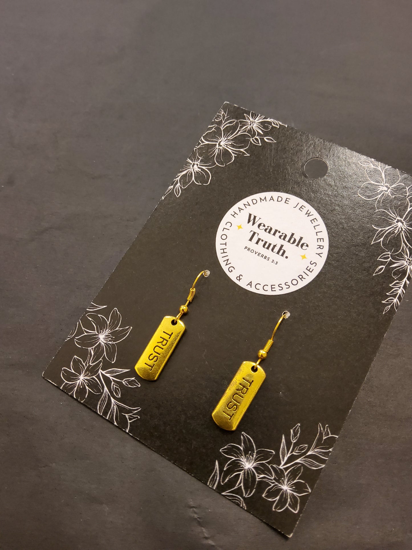 Wearable Truth Statement Word Earrings