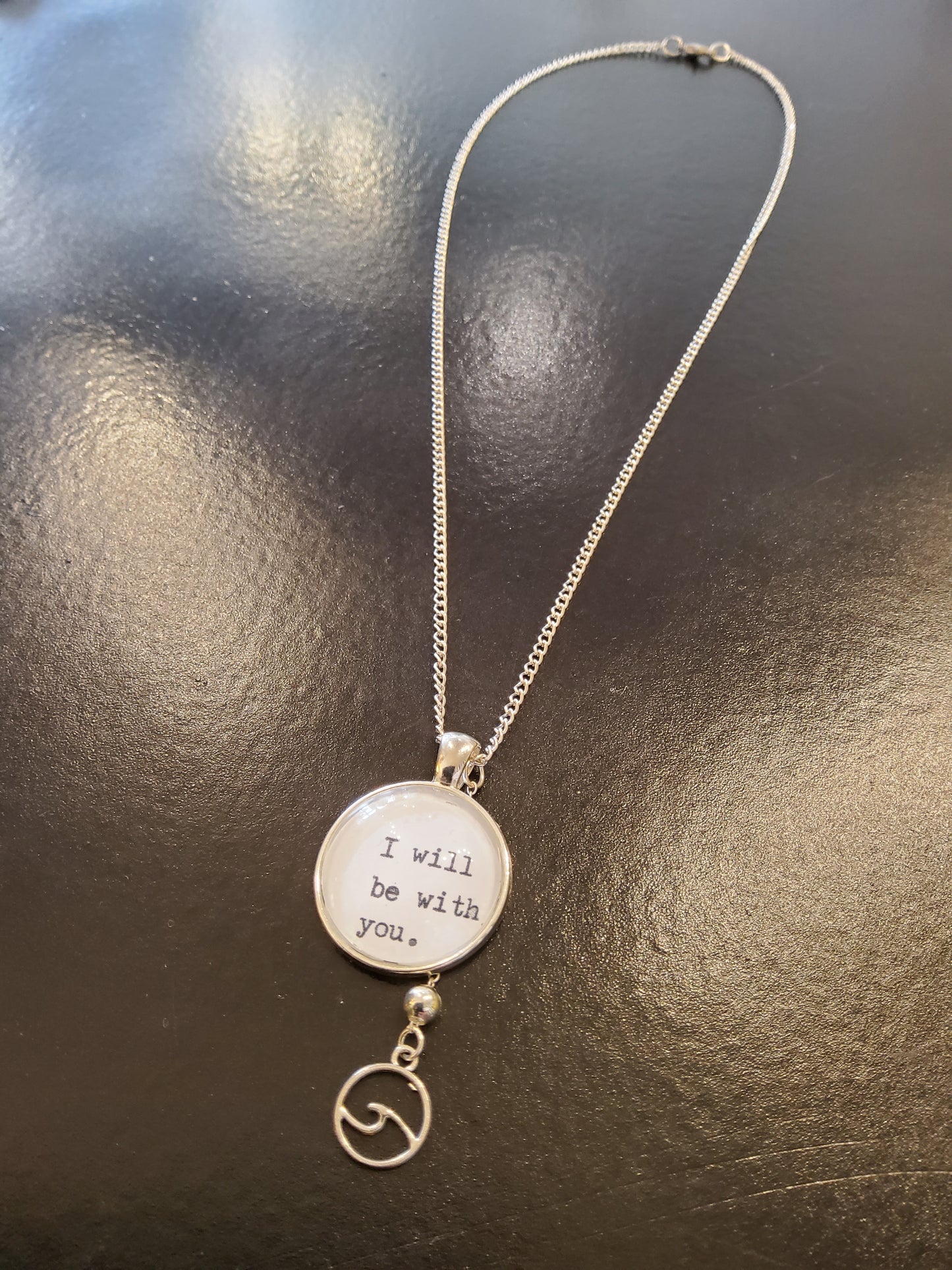 "I will be with you" Silver Necklace