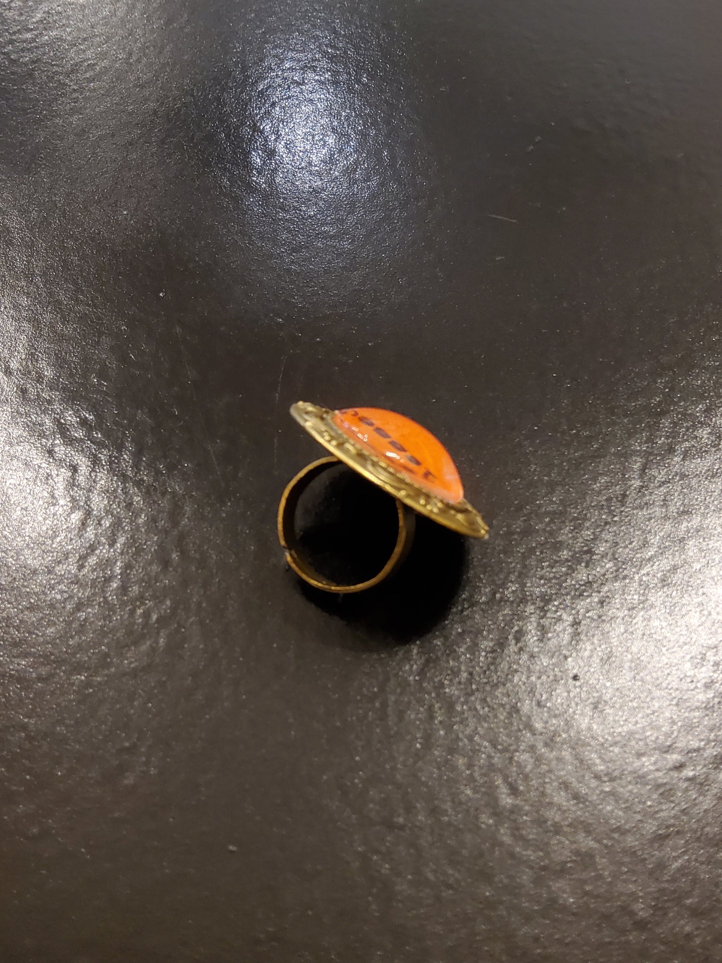 'Blessed' Burnt Orange Ring