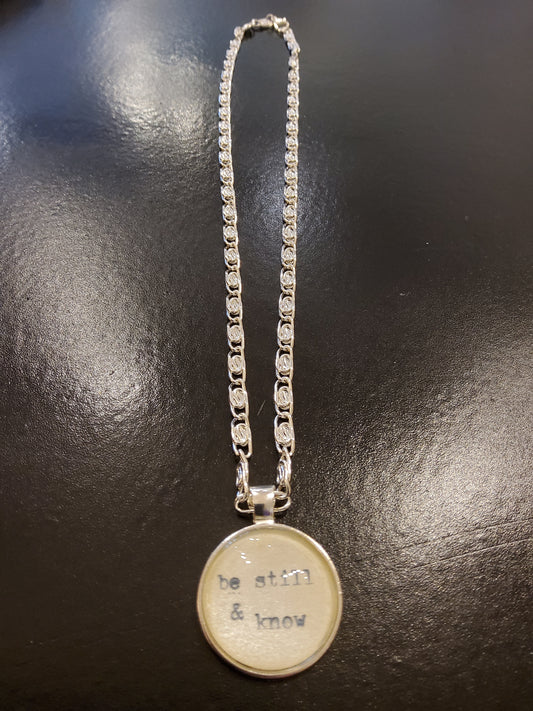 'Be Still and Know' Looped Chain Necklace