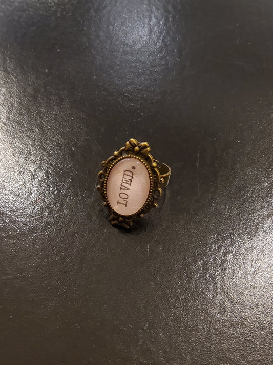 'LOVED.' Pink Ring