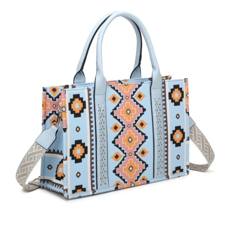 Light Blue Geometric Bag